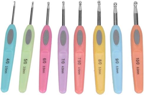 ZJchao Crochet Hook Set New Aluminium Knitting Needles Set with Colourful Soft Plastic Handle for Extrem Comfort in Saudi Arabia