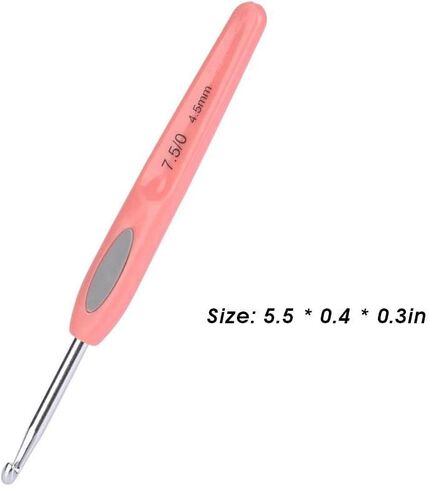 ZJchao Crochet Hook Set New Aluminium Knitting Needles Set with Colourful Soft Plastic Handle for Extrem Comfort in Saudi Arabia