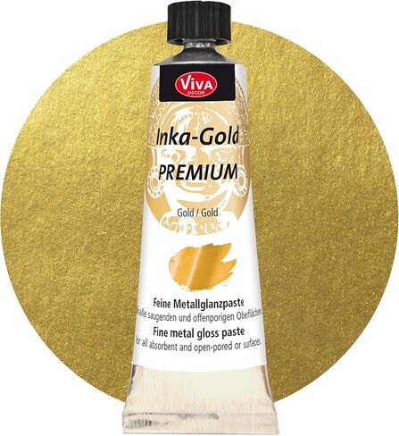 Viva Decor Inka Gold Premium 1.41 oz – GOLD – Gilding Wax & Metallic Finish for Shiny Effects on Wood, Canvas, Clay, Concrete, Fast Drying, Ideal for Antique Patina Effects & DIY Projects in Kuwait
