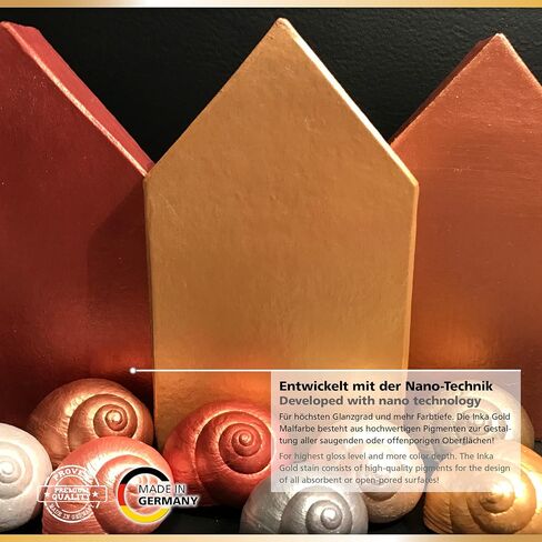 Viva Decor Inka Gold Premium 1.41 oz – GOLD – Gilding Wax & Metallic Finish for Shiny Effects on Wood, Canvas, Clay, Concrete, Fast Drying, Ideal for Antique Patina Effects & DIY Projects in Kuwait