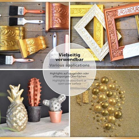 Viva Decor Inka Gold Premium 1.41 oz – GOLD – Gilding Wax & Metallic Finish for Shiny Effects on Wood, Canvas, Clay, Concrete, Fast Drying, Ideal for Antique Patina Effects & DIY Projects in Kuwait
