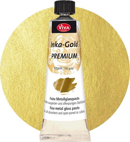 Viva Decor Inka Gold Premium 1.41 oz – GOLD – Gilding Wax & Metallic Finish for Shiny Effects on Wood, Canvas, Clay, Concrete, Fast Drying, Ideal for Antique Patina Effects & DIY Projects in Kuwait