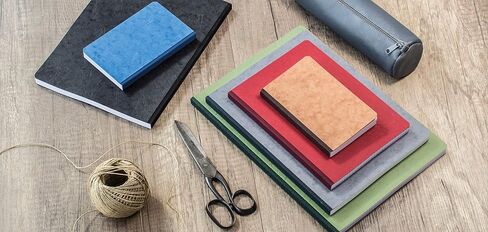 Clairefontaine - المرجع 79546C - دفتر ملاحظات Age Bag Clothbound (192 صفحة) - حجم A5، مساطر مبطنة، ورق رق مصقول 90 جرامًا للمتر المربع - غطاء بتأثير جلدي بني in Kuwait