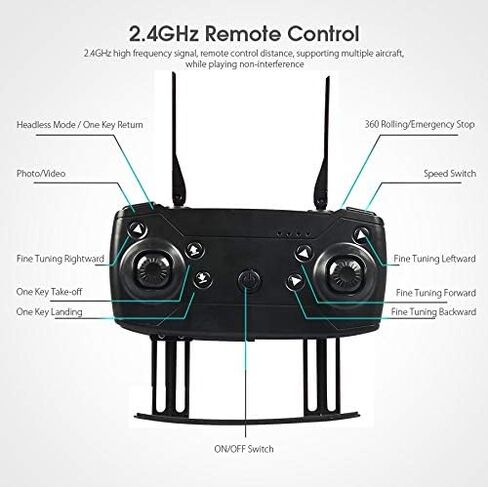طائرة بدون طيار قابلة للطي مع كاميرا 4K وجهاز تحكم عن بعد وبطاريات إضافية وملحقاتها in Saudi Arabia
