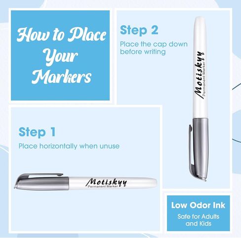 48 Pcs Metallic Permanent Markers Bulk Metallic Marker Pens Medium Tip Quick Dry Paint Markers for Classroom DIY Crafts Artist Illustration Gift Card Making(Silver) in Kuwait