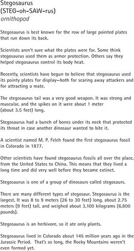 Dinosaur Flash Cards with Fun Facts and Pronunciation Keys for Each Dinosaur in Saudi Arabia