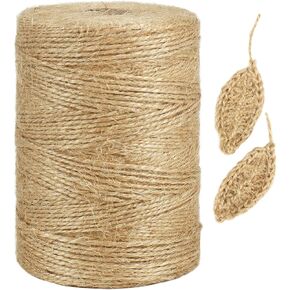 Tenn Well Natural Jute Twine, 1500 Feet 2mm Garden Twine, Brown Jute String for Arts and Crafts, Gardening, Gift Wrapping, Bundling, Recycling, Holiday Decorations