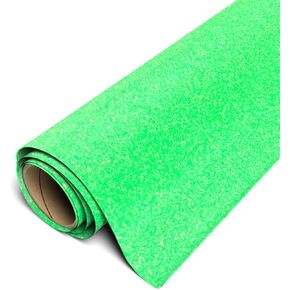 Siser Glitter HTV 11.8"x5ft Roll - Iron on Heat Transfer Vinyl (Neon Green)