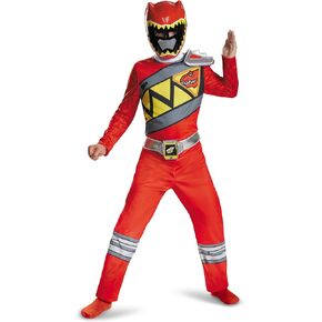 Red Power Rangers Costume for Kids, Official Licensed Red Ranger Dino Charge Classic Power Ranger Suit with Mask