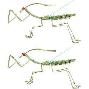 NUOBESTY Kids Playset 2pcs Praying Mantis Model Realistic Models Mantis Ornaments Home Decoration Vivid Models Portable Model Desktop Sculpture Accessories Child Decorate Aluminum