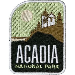 Vagabond Heart Acadia National Park Patch - Iron On Travel Badge - Acadia Patch - Great Acadia Maine Souvenir