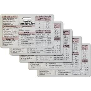 Neonatal Resuscitation Card for NICU Healthcare Professionals by Board-Certified NNP (Horizontal (no case)), White, Black, and Pink. in Kuwait