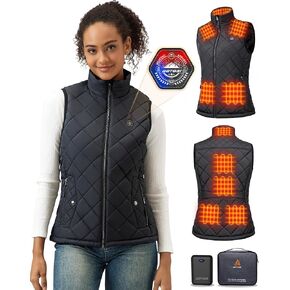 Women's Heated Vest with 16000mAh 7.4V Battery, Ergonomics Heating System, Smart Temp Control, Heated Vest for Women