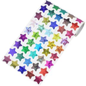 Holographic Star Stickers in 30 Colors, 1" Kids Reward Star Stickers Behavior Chart Labels for Kids Students Teachers Supplies