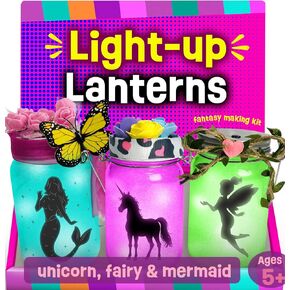 Light-up Unicorn Fairy & Mermaid Lanterns Craft Kit – Christmas Gifts for 8 9 10 11 12 Year Old Girls - Creative Art Girl Toys 8-10 Years Old and Up - Craft Kits for Girls Ages 8-12 - Tween Gift Ideas