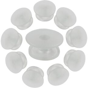 BokWin 300 Pcs Plastic Button Buckle 12mm Shoes Charms Accessories Round Charms Back for Wristband DIY Ornaments(Black)