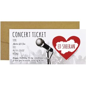 CJ&M Concert/Festival Scratch Card | Surprise Music Ticket | Personalisable - Concert, Festival, Gig | Birthday, Christmas