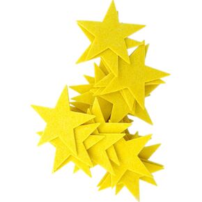 Playfully Ever After 3 Inch Yellow 22pc Felt Star Stickers