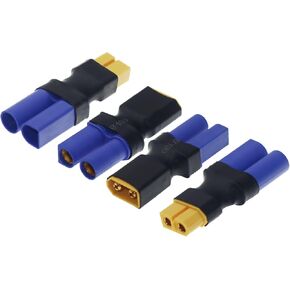 4pcs RC Battery Connector, No Wires XT60 to EC5 Adapter Conversion, XT60 to EC5 Connector for RC Cars Truck Airplane ESC Balance Charger Motor Controller in Kuwait