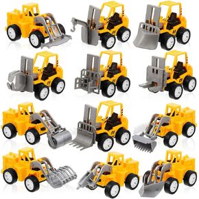 Sosation 36 Pcs Construction Engineering Trucks Small Digger Truck Toys Pull Back Vehicles Mini Excavator Toys Car Set for Kids Birthday Party Favors Boys Girls Gifts Cake Stocking Stuffers