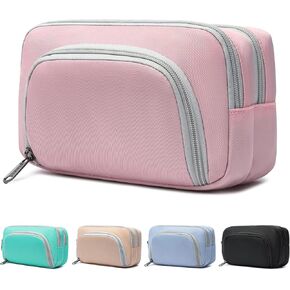 XQXA Large Capacity Pencil Case Organizer, Multifunctional Extra Big Pencil Pouch with Compartmens, Travel Simple Stationery Pen Bag, Fabric Pencil Bag for Men Women Girl Boy (Grey)