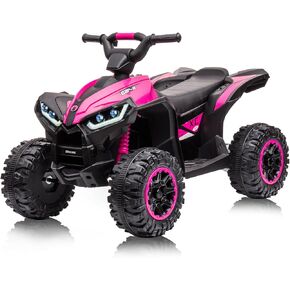Ride On Car, 12V Battery Powered Ride On Toys Remote Control, Kids Electric Car Truck 4-Wheels Electric Vehicle, Shock Absorbers, Music Player, Electric Car for Kids Ages 3+, White, Large