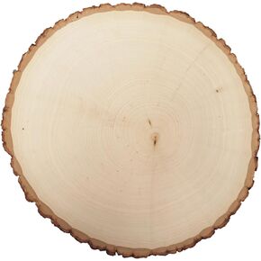 Walnut Hollow Thick Rustic Basswood Round, 10-14" Wide - for Wood Burning, Home Décor, and Rustic Weddings