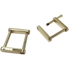 6pcs Rectangular Buckles for Purses Making,Screw Rings 3/4 inch Buckles Strap Connector Purse Hardware Bag Loop (Bronze) PT669