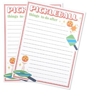 قطعتان من دفاتر ملاحظات Pickleball، الأشياء التي يجب القيام بها بعد مفكرة Pickleball سهلة التمزيق، وسادات ملاحظات جديدة، دفاتر ملاحظات لطيفة، هدايا مضحكة من Pickleball للوازم المكتبية، مشجعي Pickleball (برتقالي)
