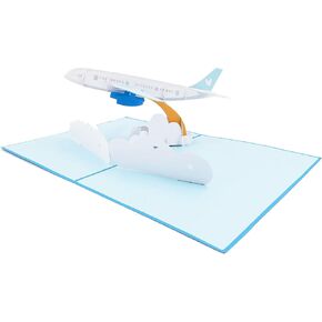 Jet Airplane Pop Up Card - Birthday Card, Graduation Card, Congratulations Card, Retirement Card, Work Anniversary Card, Fathers Day (Jet Airplane Pop Up Card)
