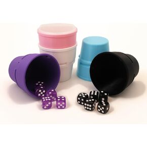 Dice Up! 5 Player Dice Game Set, Liar’s Dice, Dice Poker, Mexico, Colorful, Durable, Sustainable PLA, Party Game, Gift Idea, Interlocking Travel Game, 16mm Dice Liars dice