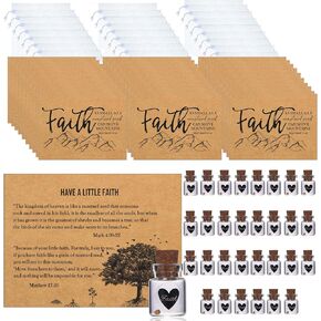 Bulk 30 Have a Little Faith Card Christian Gifts for Women, School Church Wedding Baptism Unique Christian Religious Inspirational Gifts for Women Men (1ml-30pcs)
