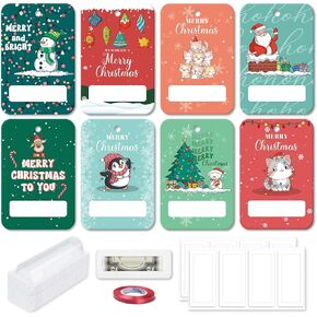 SuperShunhu 8 Pack Christmas Money Holder Cards, Christmas Money Holder Cards for Gifting Cash, Christmas Party Cash Holder Gifts, Christmas Ornament Idea for Kids Friends