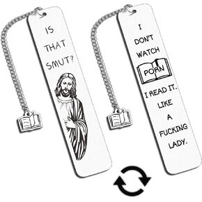 is That Smutt Jesus Bookmark Christmas Stocking Stuffers for Adults Girls Smutty Gifts for Book Lovers Smut Merch is That Smut Jesus Bookmark Double Sided