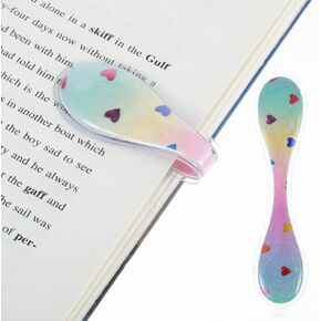 cobee Magnetic Double-Sided Bookmark, Bling Personalized Magnetic Page Markers Page Clip Buckles Reading Supplies Gift for Teacher Women Men Book Lovers