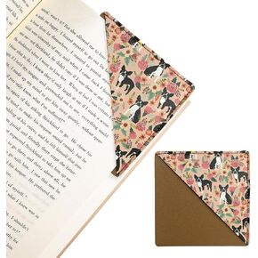 Cat Leather Bookmarks, Book Accessories for Reading Lovers, Unbreakable Page Markers for Women Men Girls Boys Student Teacher Kids Birthday Gifts