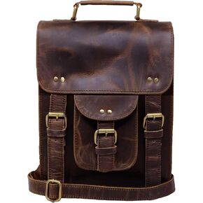 jaald حقيبة ساعي البريد من الجلد الطبيعي حقيبة كمبيوتر محمول عتيقة حقيبة كروس حقيبة رجل محفظة حقيبة كتف للرجل والمرأة حقيبة مكتب in Kuwait