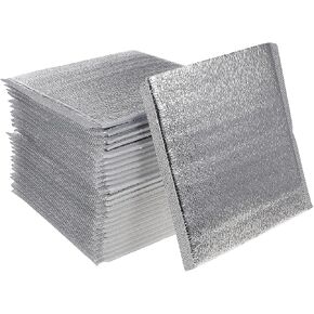 DOITOOL Reusable Insulation 50PCS Insulated Shipping Thermal Box Liners Metalized Box Liners Waterproof Insulated Shipping Container for Camping Picnic (20x20CM)