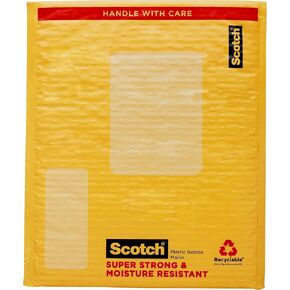 Scotch Plastic Bubble Mailer, 9.5 in x 13.5 in, Yellow, 10/Pack (8974)