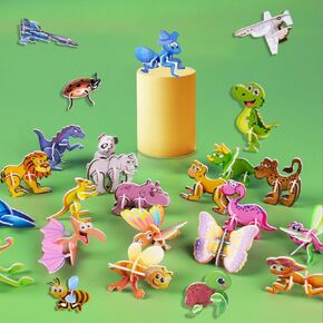 125PCS 3D Cartoon Puzzle for Kids – Fun and Educational Jigsaw Puzzle for Developing Creativity, Cognitive Skills, and Hand-Eye Coordination – Perfect for Birthdays, Children's Day, and Christmas