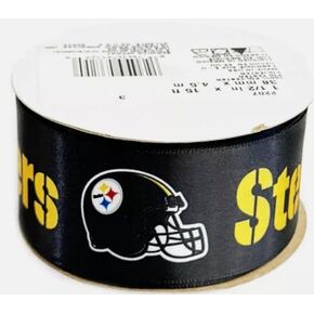 Pittsburgh Ribbon 1.5"" Inches by 15-Foot Satin Spool, Black