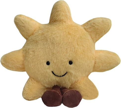 New Sun Plush Moon Plush Toy,Soft Bedside Sofa Pillows Stuffed Animal Plushie Doll Toys Room Decoration Gift for Kids Children (Sun+Moon), Yellow in Saudi Arabia