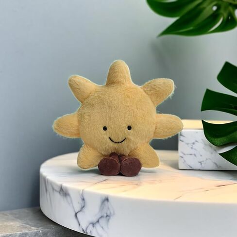 New Sun Plush Moon Plush Toy,Soft Bedside Sofa Pillows Stuffed Animal Plushie Doll Toys Room Decoration Gift for Kids Children (Sun+Moon), Yellow in Saudi Arabia