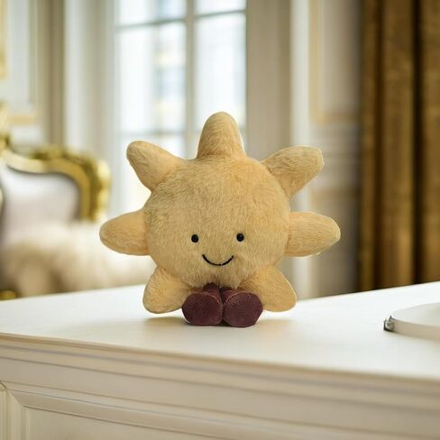 New Sun Plush Moon Plush Toy,Soft Bedside Sofa Pillows Stuffed Animal Plushie Doll Toys Room Decoration Gift for Kids Children (Sun+Moon), Yellow in Saudi Arabia
