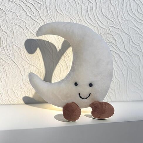 New Sun Plush Moon Plush Toy,Soft Bedside Sofa Pillows Stuffed Animal Plushie Doll Toys Room Decoration Gift for Kids Children (Sun+Moon), Yellow in Saudi Arabia