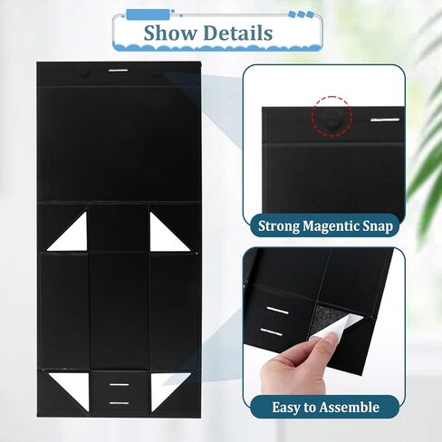 صندوق هدايا كبير من simarro مع أغطية للهدايا، صندوق هدايا وردي مقاس 10.3x7.3x3.1 بوصة، صندوق هدايا فاخر بإغلاق مغناطيسي مع شريط، يقدم علب هدايا التعبئة والتغليف لحفلات أعياد الميلاد وحفلات الزفاف (وردي) in Kuwait