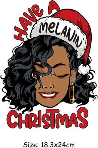 Black Girl Iron on Decals for Clothing, 3Sheets Black Girl Design Heat Transfer Vinyl Stickers Xmas Iron on Patches Appliques Cool Girl Xmas Iron on Stickers for T-Shirt Clothing Bag DIY Decorations in Saudi Arabia