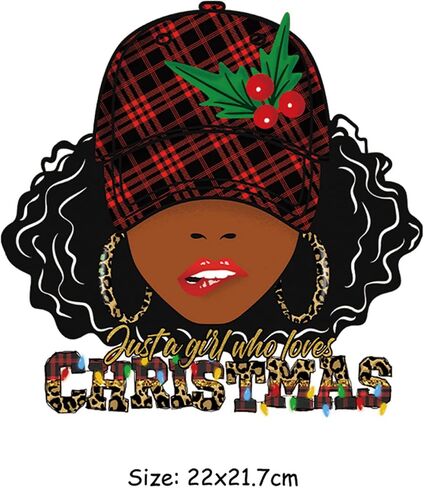 Black Girl Iron on Decals for Clothing, 3Sheets Black Girl Design Heat Transfer Vinyl Stickers Xmas Iron on Patches Appliques Cool Girl Xmas Iron on Stickers for T-Shirt Clothing Bag DIY Decorations in Saudi Arabia