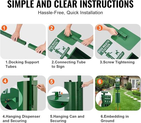 VEVOR Dog Waste Station with Hand Wash Bottle, 11.5 Gallons Pet Waste Bin with 50 Can Liners, Bag Dispenser & 600 Waste Bags, Outdoor Dog Waste Disposal System for Backyard in Saudi Arabia