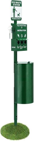 VEVOR Dog Waste Station with Hand Wash Bottle, 11.5 Gallons Pet Waste Bin with 50 Can Liners, Bag Dispenser & 600 Waste Bags, Outdoor Dog Waste Disposal System for Backyard in Saudi Arabia